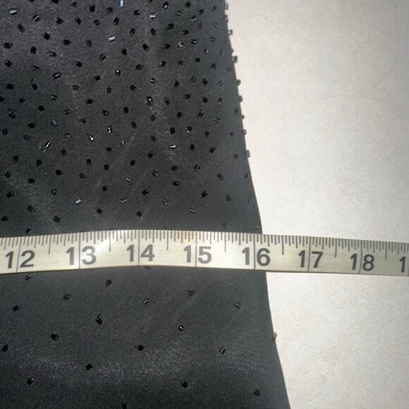 Vintage 90s Chelsea Nites Black Beaded Evening Gown - Picture 8 of 9